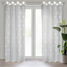 ZÁCLONA NA KRÚŽKOCH ELSA 140X250 CM BIELA