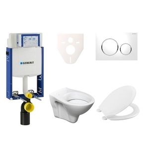 Cenovo zvýhodnený závesný WC set Geberit na zamurovanie + WC S-Line S-line Pro 110.302.00.5NR4