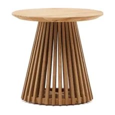 Príručný stolík z teakového dreva Kave Home Irune, ø 50 cm