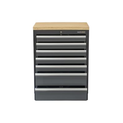 Dielenská skrinka s drevenou pracovnou doskou | 7 šuplíkov | 680x465x950 mm Matabro SET-CA01062