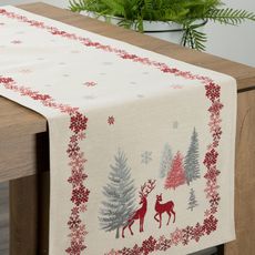 VIANOČNÝ OBRUS NOEL 45X140 CM VZOROVANÝ