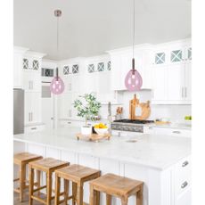 Fialové LED závesné svietidlo so skleneným tienidlom Lukka – Candellux Lighting