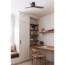 FARO 33837WT-1TW-LED stmievateľný ventilátor HEYWOODTUBS 10W/230V borovica/čiern