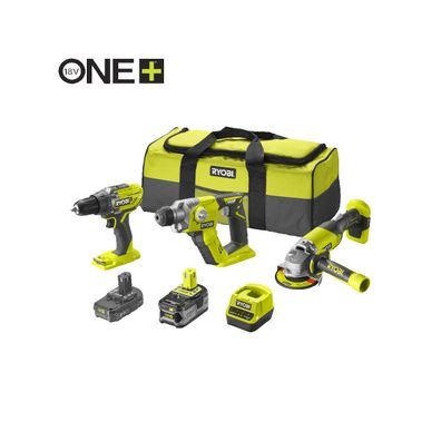Sada náradia Ryobi RCK183C-242S ONE+ (R18DD3 + R18AG + R18SDS + 1x 4Ah + 1x 2Ah akumulátor + nabíjačka)