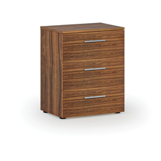 Kancelárska komoda k stolu PRIMO WOOD, 740 x 600 x 420 mm, orech