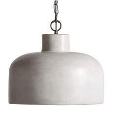 Estila Luxusný art deco sivý okrúhly závesný luster Morisa s hladkým povrchom z betónu 43 cm