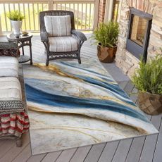 Modrý prateľný koberec 160x230 cm Golden Spill – Mila Home