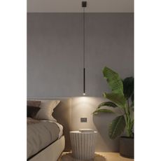 Čierne závesné svietidlo Nice Lamps Fideus Single