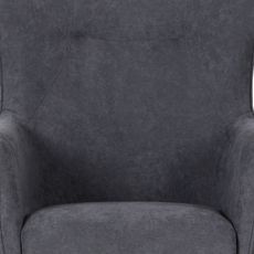Minimalistické kreslo z tmavo šedej látky