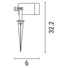Vonkajšia lampa 1xGU10/5W/230V IP65 biela