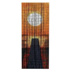 Oranžový bambusový záves do dverí 200x90 cm Sunset - Maximex