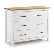 Biela nízka komoda z borovicového dreva 100x80 cm Miranda – Marckeric