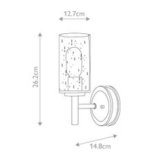Elstead HK-COLLIER1 - Nástenné svietidlo COLLIER 1xE27/100W/230V