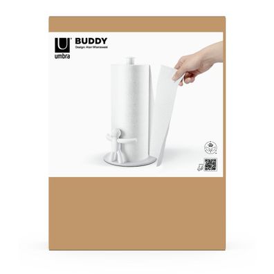 Oceľový držiak na kuchynské utierky ø 19 cm Buddy – Umbra