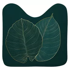 Tmavozelená WC kúpeľňová predložka 45x45 cm Jade – douceur d'intérieur