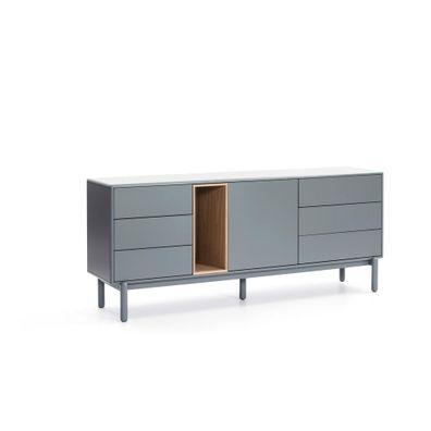 Modrá/sivá nízka komoda 180x76 cm Corvo – Teulat