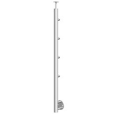 Stĺpik atlanta 1170mm bočné uchytenie 304 4 priechodky