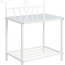 Carryhome NOČNÁ SKRINKA, číra, biela, 53/60/30 cm