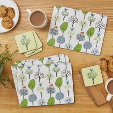 Korkové tácky v súprave 4 ks Forest Birds – Cooksmart ®