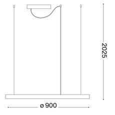 Ideal Lux - LED Stm. luster na lanku ORACLE S LED/42W/230V 4000K pr. 90 cm čierna
