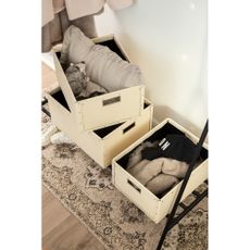 Béžové kartónové úložné boxy v súprave 3 ks Ture – Bigso Box of Sweden