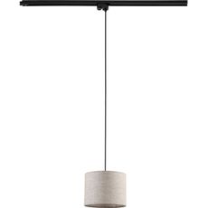 Luster na lanku do lištového systému TRACER 1xE27/15W/230V pr. 20 cm čierna/šedá