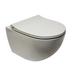 WC závesné VitrA Sento SmoothFlush taupe mat vrátane sedátka, zadný odpad 7848-076-0101