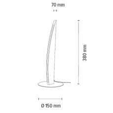 Spot-Light 7017404100000 - LED Stmievateľná stolná lampa DUBAI LED/4W/230V dub