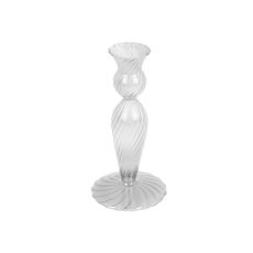 Sklenený svietnik PT LIVING Swirl, výška 17 cm