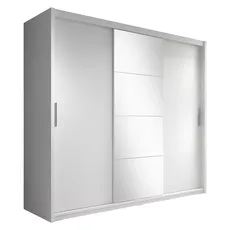 Skriňa s posuvnými dverami, biela, 235x216, CHIARA