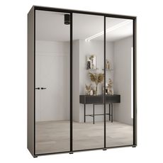 Dakota 2 šatníková skriňa 200x235x45/60 čierny úchyt - kašmír Hĺbka: 60