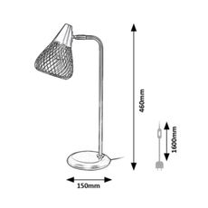 Rabalux 3181 - Stolná lampa FANNY 1xE14/25W/230V čierna