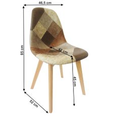 KONDELA Saleva jedálenská stolička patchwork / buk