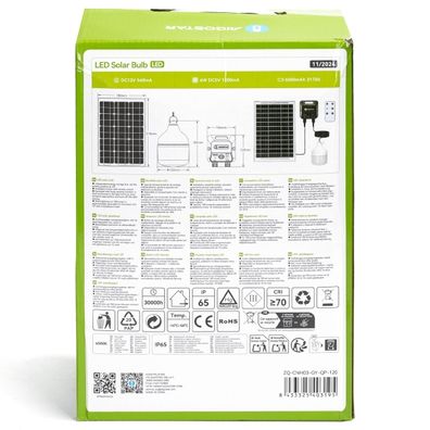 Aigostar - LED Solárny luster so senzorom LED/70W/12V 6000 mAh 6500K pr. 12 cm