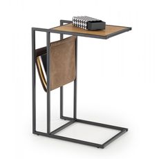 HALMAR Odkladací stolík COMPACT zlatý dub/čierny