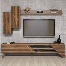 Hanah Home Obývacia stena Beril 180 cm tmavo hnedá