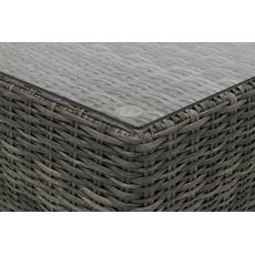 Deokork Ratanové stolík/taburet 73 x 73 cm BORNEO LUXURY (sivá)