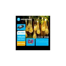Aigostar - LED Vonkajšia dekoratívna reťaz 100xLED/8 funkcií 13m IP44 teplá biela