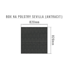 Deokork Box na podušky SEVILLA 82 x 82 cm (antracit)