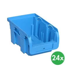 Plastový box COMPACT, 102 x 160 x 75 mm, 24 ks, modrý