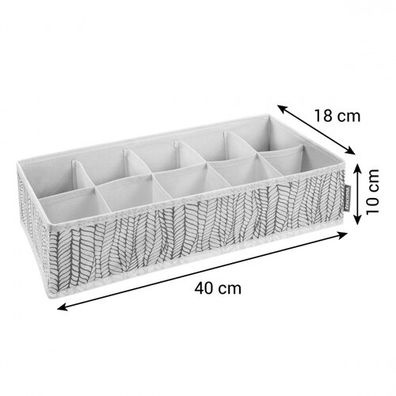 Tescoma Organizér na ponožky a bielizeň FANCY HOME, 40 x 18 x 10 cm, smotanová, S