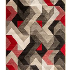 Flair Rugs koberce Kusový koberec Hand Carved Aurora Grey / Red - 200x290 cm