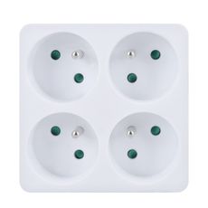 Solight P108 - Rozbočovacia zásuvka 4x 10A biela