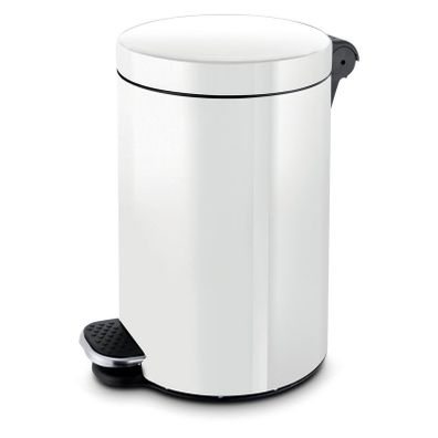 Nášľapný odpadkový kôš 5 L, lakovaný biely