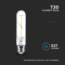 LED Žiarovka FILAMENT T30 E27/2W/230V 3000K