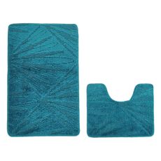 Kontrast Koupelnová sada koberečků PALM 50x80 cm tyrkysová