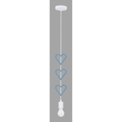 Bielo-modré detské svietidlo s kovovým tienidlom Single - Candellux Lighting