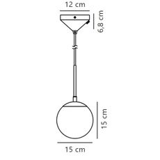 Nordlux - Luster na lanku GRANT 1xE14/15W/230V pr. 15 cm