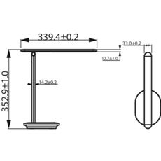 Philips - LED Dotyková stolná lampa IVORY LED/5W/5V 2700/3600/5000K CRI 90