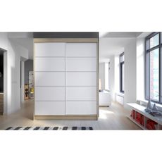 Šatníková skriňa CAMINO IV šírka 150 cm - dub sonoma/biela